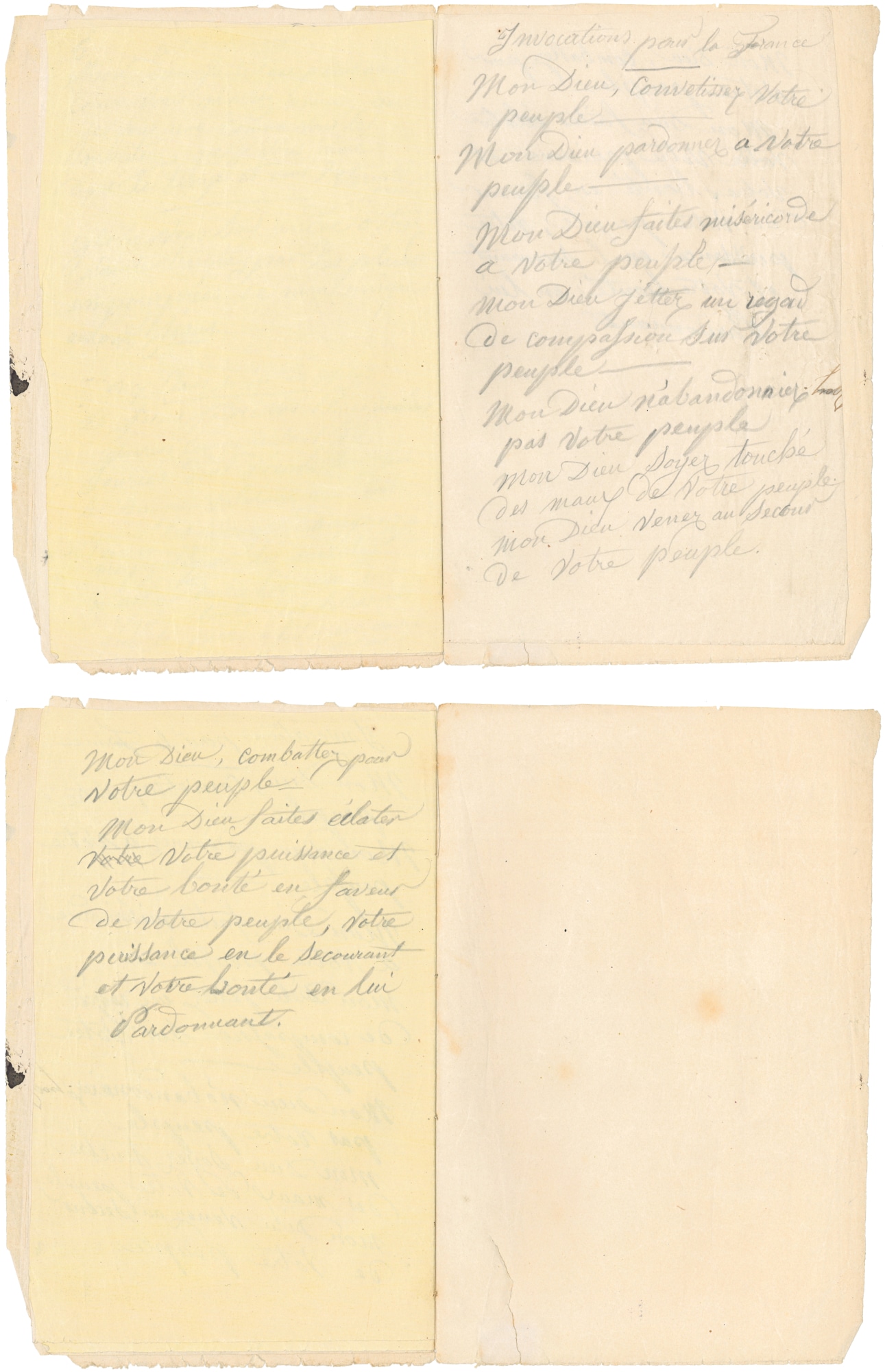Invocations pour la France de Mère Thérèse