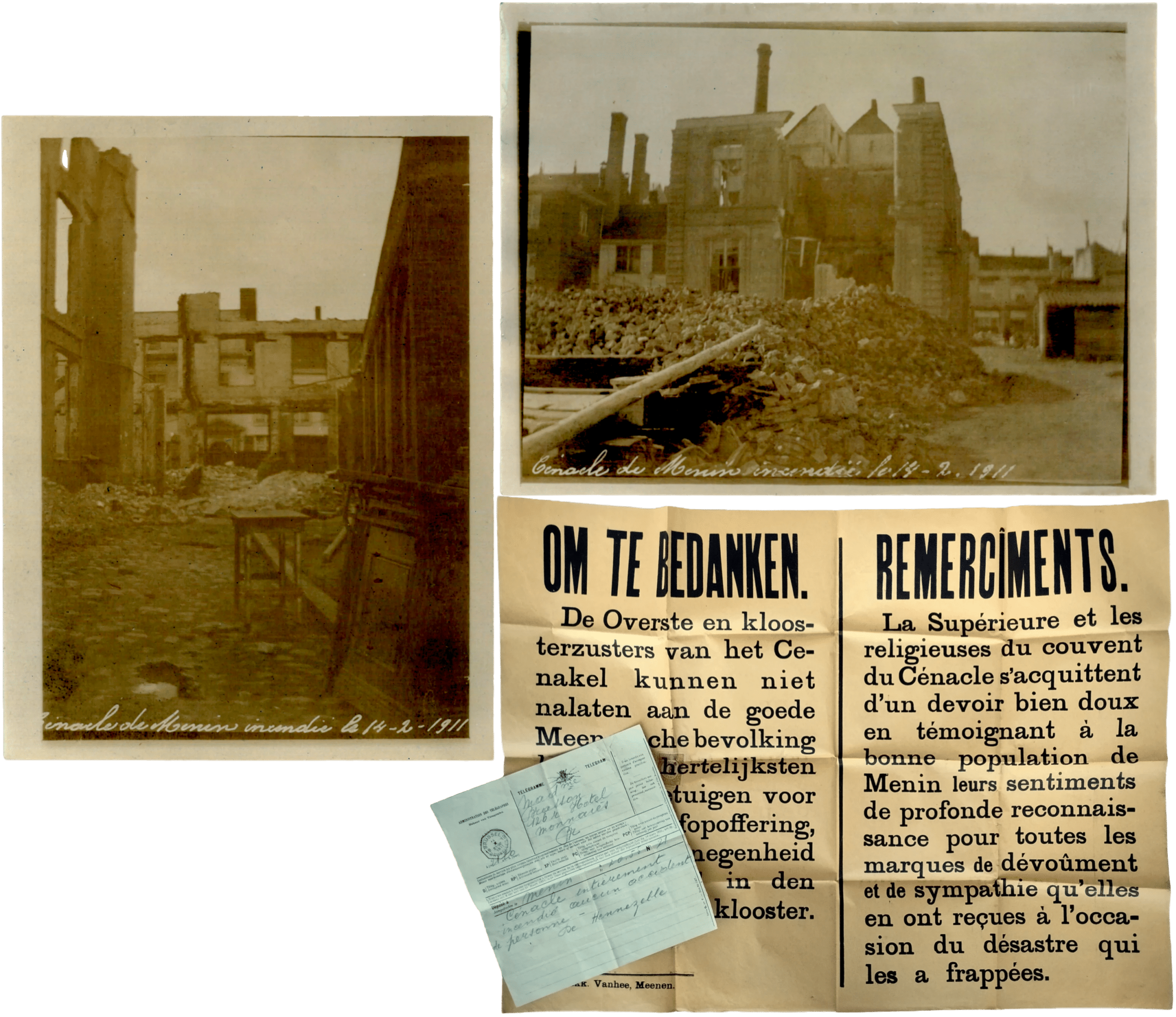 Fire at the Menin house in 1911